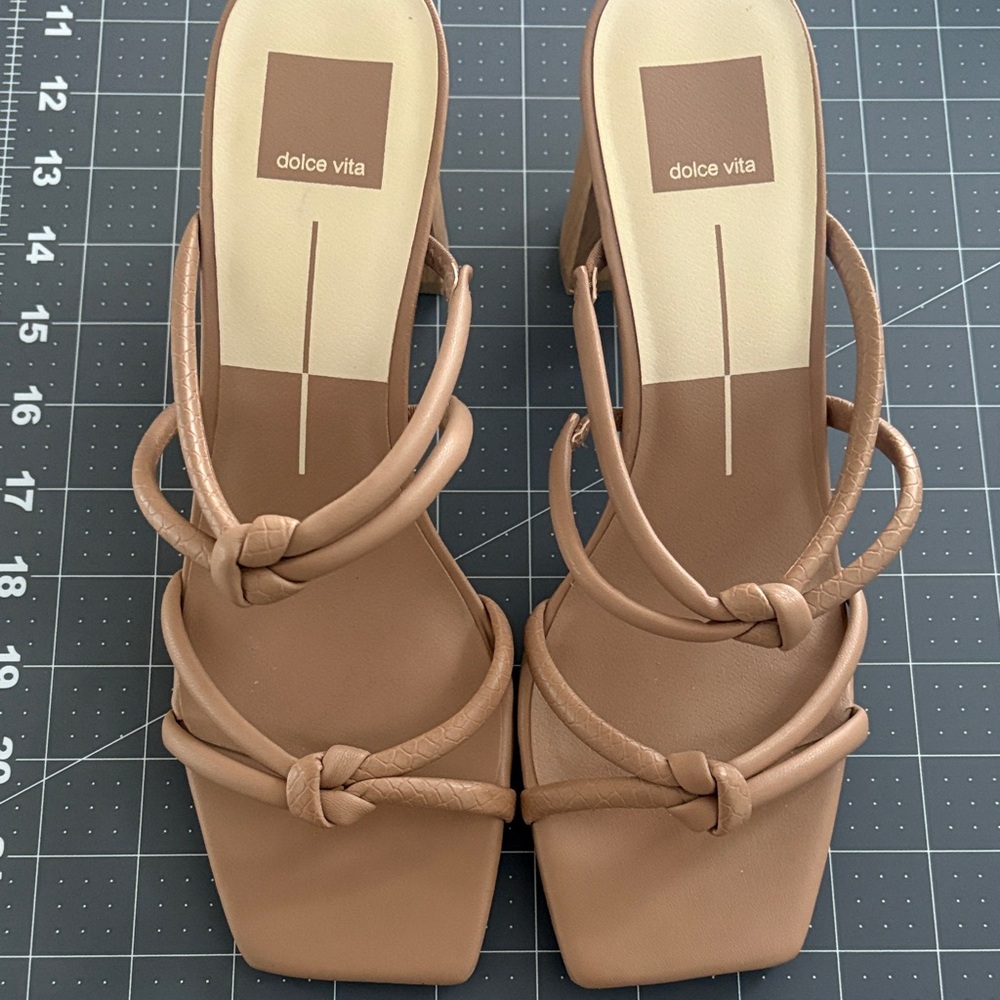 Dolce Vita Women's Taupe Strappy Heels